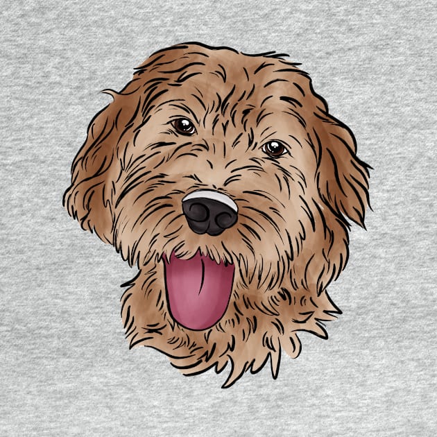 Labradoodle Watercolor by rmcbuckeye